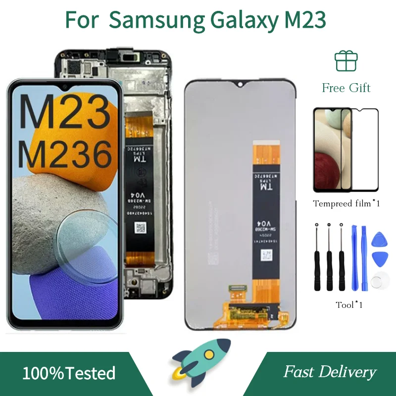 Obrazovka M23 pre Samsung Galaxy M23 LCD displej SM-M236B SM-M236B/DS DIGITIZER s dotykovou obrazovkou 6.6 