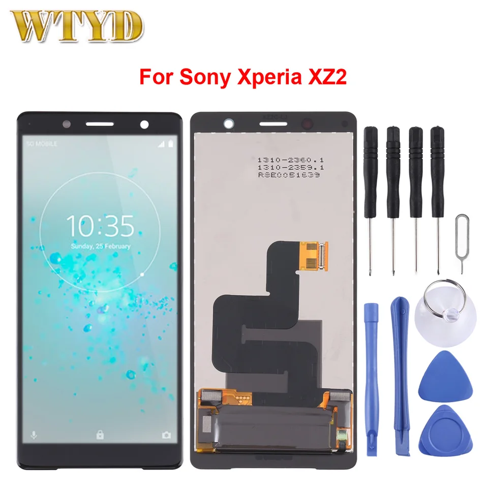 Obrazovka OEM LCD pre Sony Xperia XZ2 Compakt s digitalizátorou úplnou zostavou
