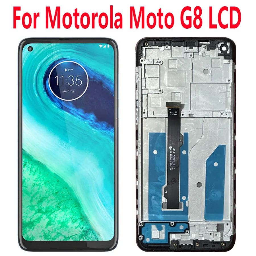 Obrazovka pre Motorola Moto G8 LCD Displej dotykovej obrazovky s výmenou zostavy digizátora rámca 6.4 