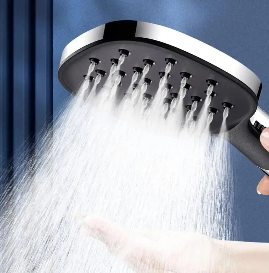 Obrovská obrazovka Vysoký tlak Veľký prietok sprchový hlava nastaviteľná sprejová dýza Masáž zrážky sprcha faucet kúpeľňové doplnky