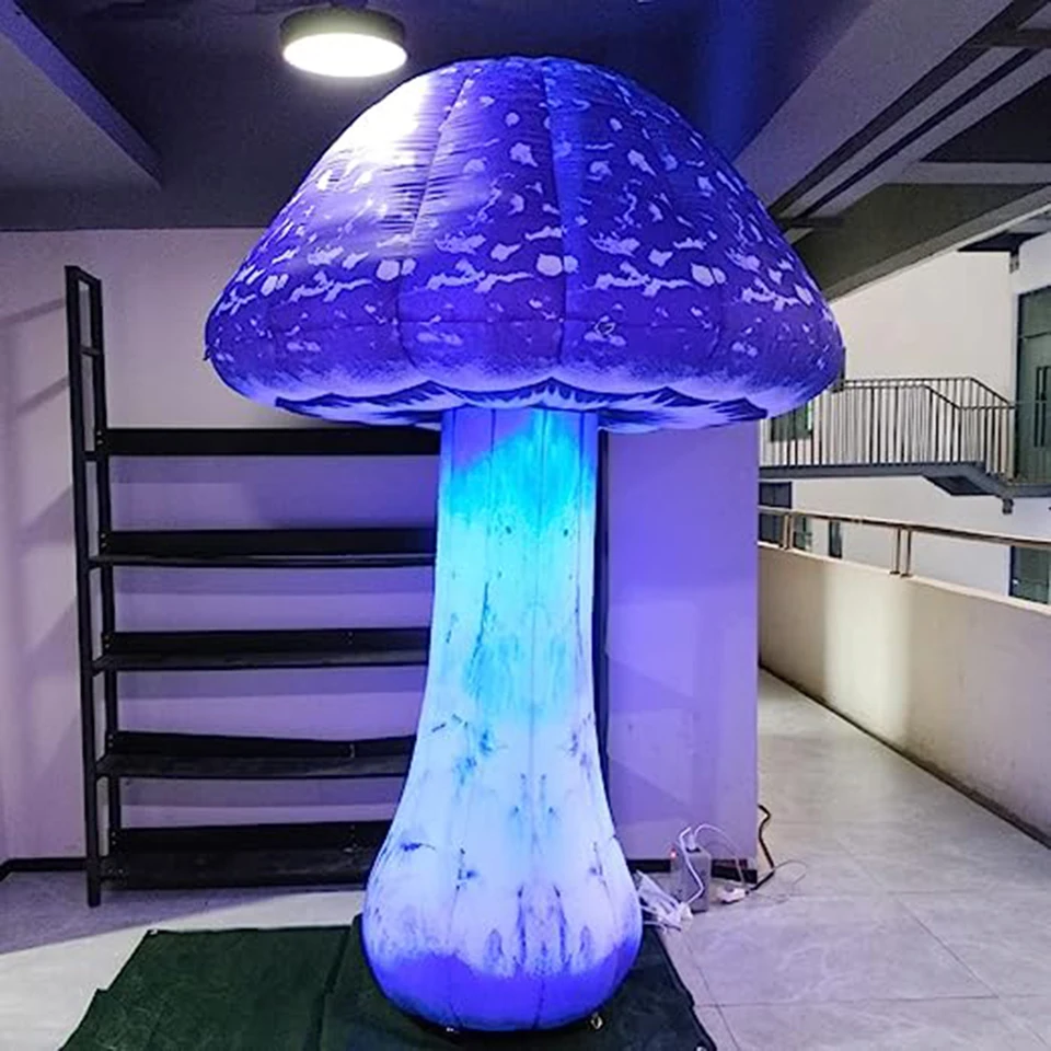 Obrovské nafukovacie huby s bielym LED svetlom outdoor exponát lesné hudobné festivalové dekorácie podujatia Reklama