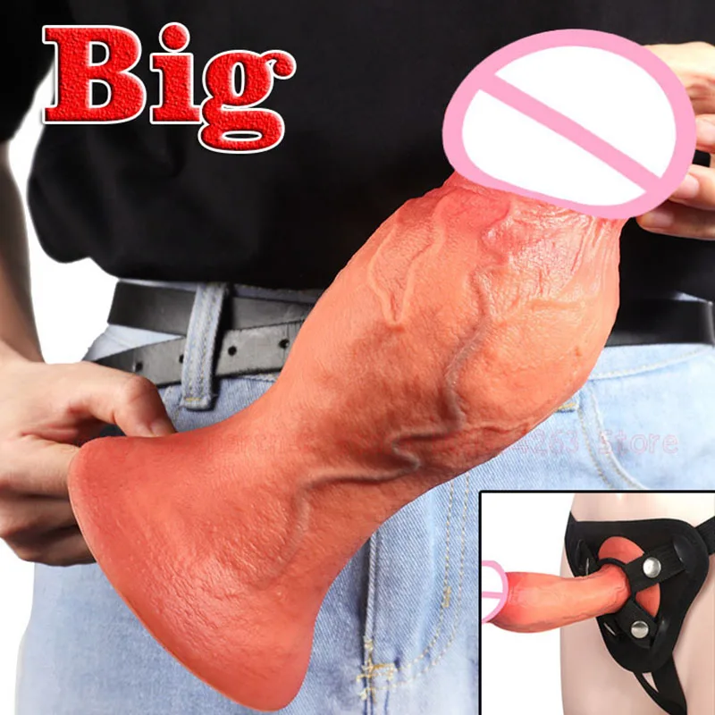 Obrovský glans penis Silikón Big Dildo Butt Plug Vagina Stimulátor expanzie Masturbdator Masturbdator Nositeľné análne sexuálne hračky pre ženy mužov