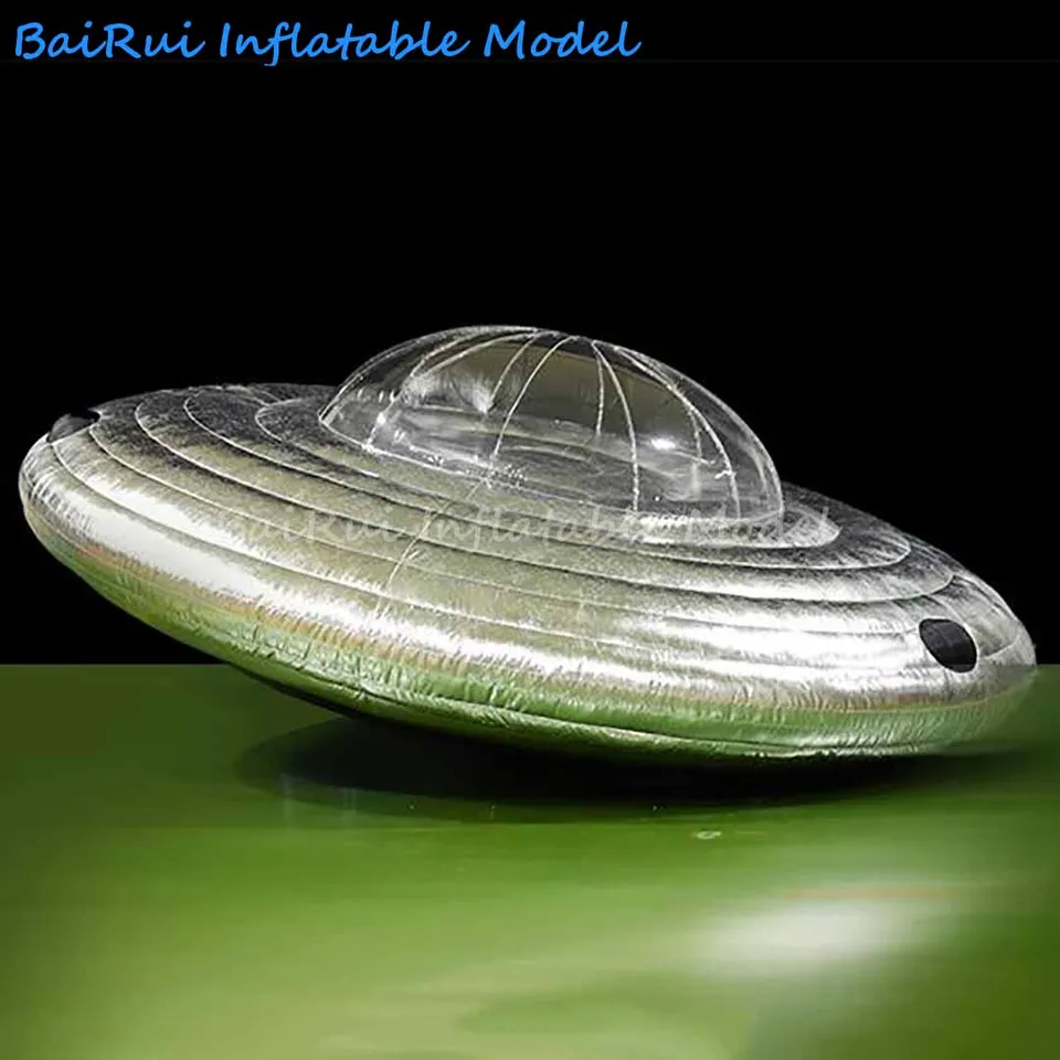 Obrovský nafukovací vzduch UFO Air Blow Spaceffship Alien Event Party Dekoratívne zavesenie Flying Tiscer Balón výstava výstavy pre reklamu