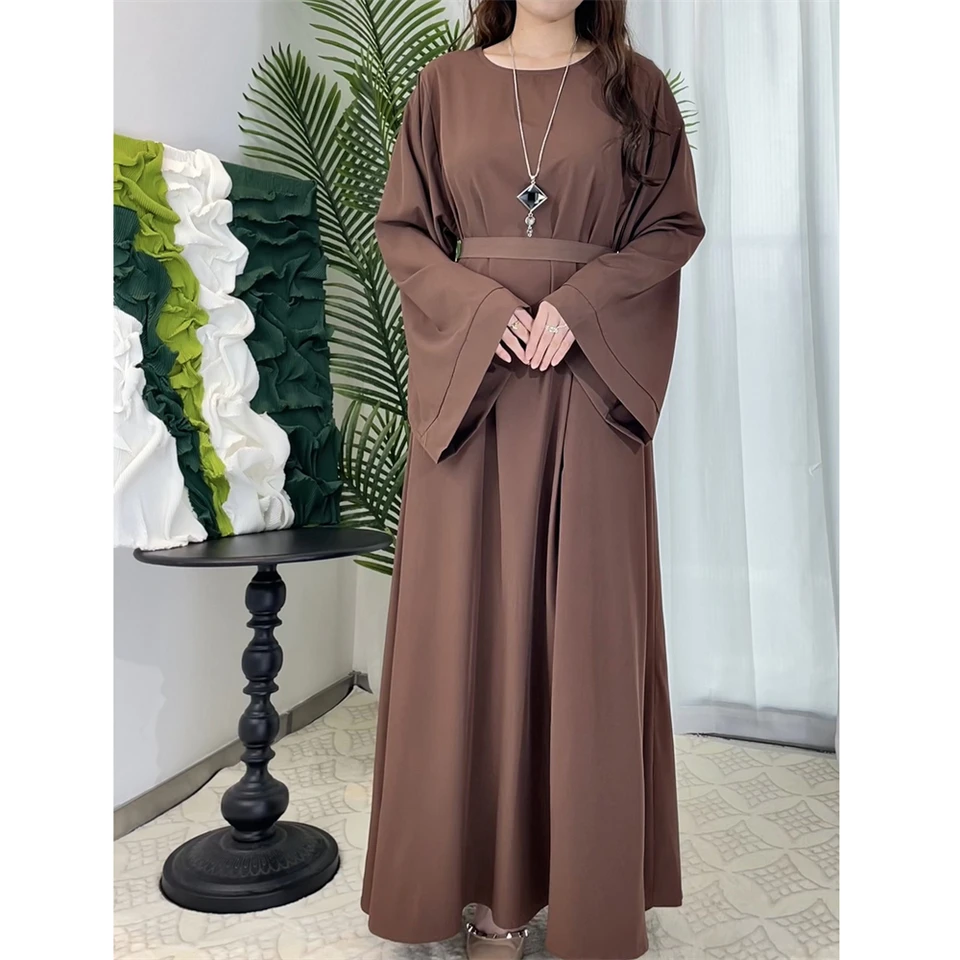 Obyčajné ženy Moslimská modlitba abaya dlhé maxi šaty Turecko kaftan arabské rúž Eid Party Dubaj Príležitostný islamský ramadán Jalabiya oblečenie