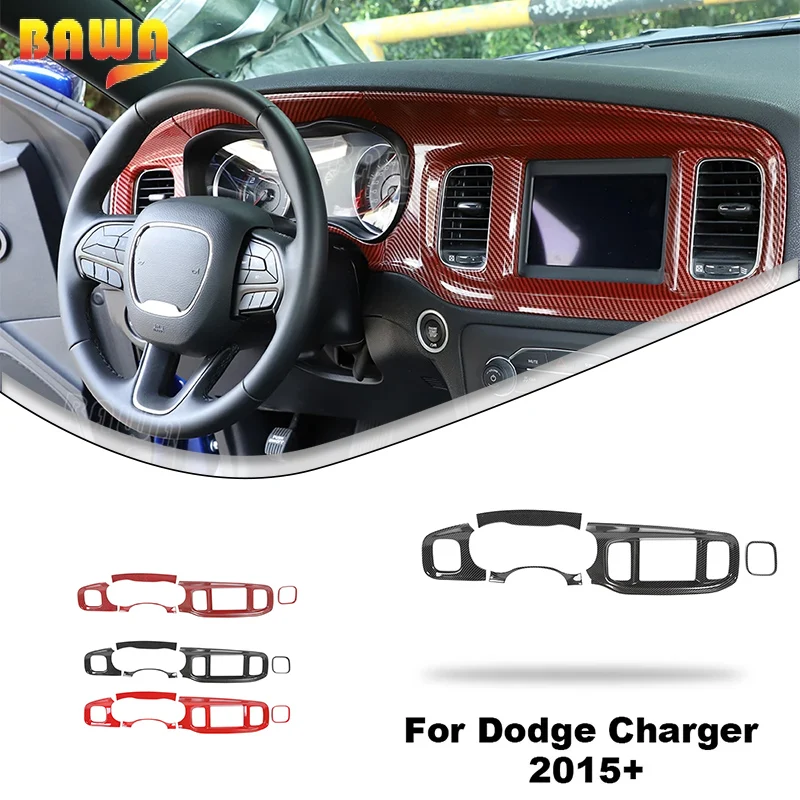 Obálka dekorácie prístrojového panela BAWA ABS Centra pre Dodge Charger 2015 2016 2017 2018 2019 2020 2021 2022 2023 2024