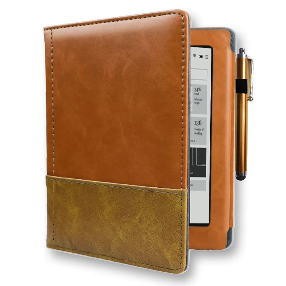 Obálka e -knihy pre Kobo Aura N514 （6 ”palec) Drop Resistance Ultra Slim Leather Case