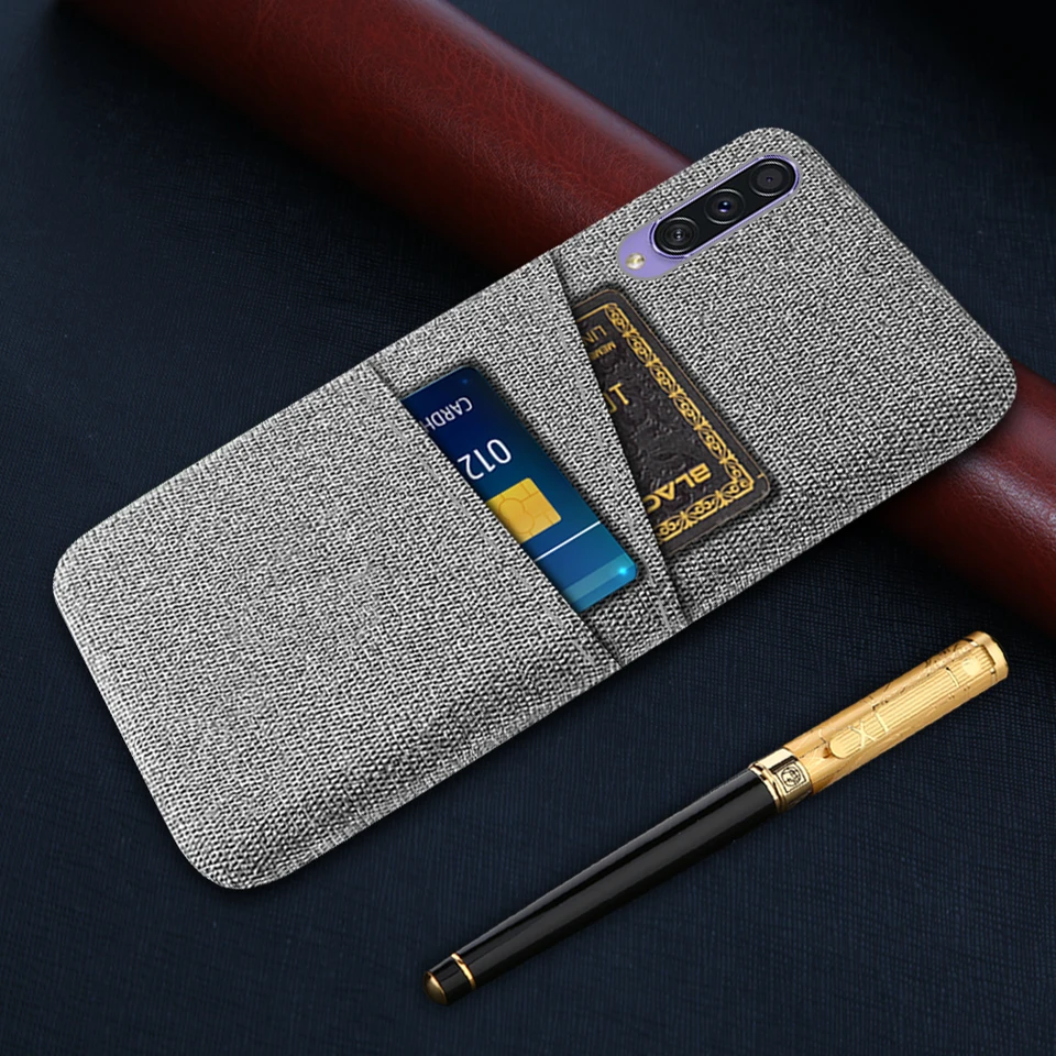 Obálka Luxusnej tkaniny s dvojitým kartám pre Samsung Galaxy A50 A50 A70 A40 A30 A30 A10 S Puzdro pre Galaxy A60 A90 5G A 50 Funda Shell