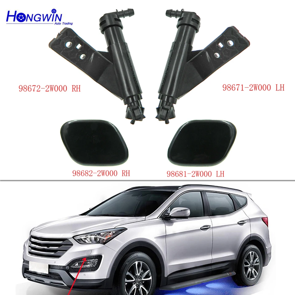 Obálka trysky na trysky s svetlometom automobilov pre Hyundai Santa Fe DM 2013 2014 2015 Grand Santa Fe 98671-2W000 a 98672-2W000