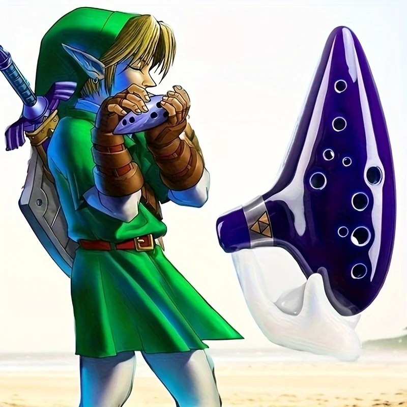 Ocarina & Songbook, 12-jamka Alto C Ocarina hrá darček bez zobrazenia stojan