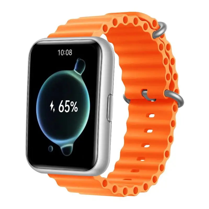 Ocean Band for Huawei Watch Fit 2 remienok Silikón náramok Náramok kovový spona Sport Sport Sport Correa Fit2 Adsessories