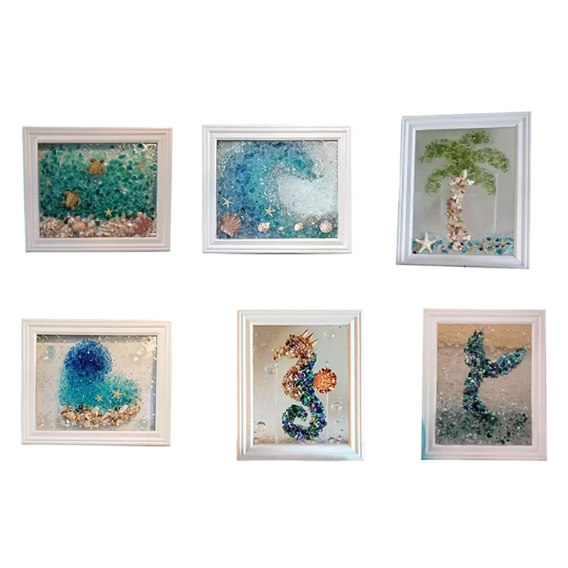 Oceánska téma Sea Glass Art Kit pre dospelých pre dospelých Easy Operation Mosaic Arts and Craft súpravy ručne vyrobené