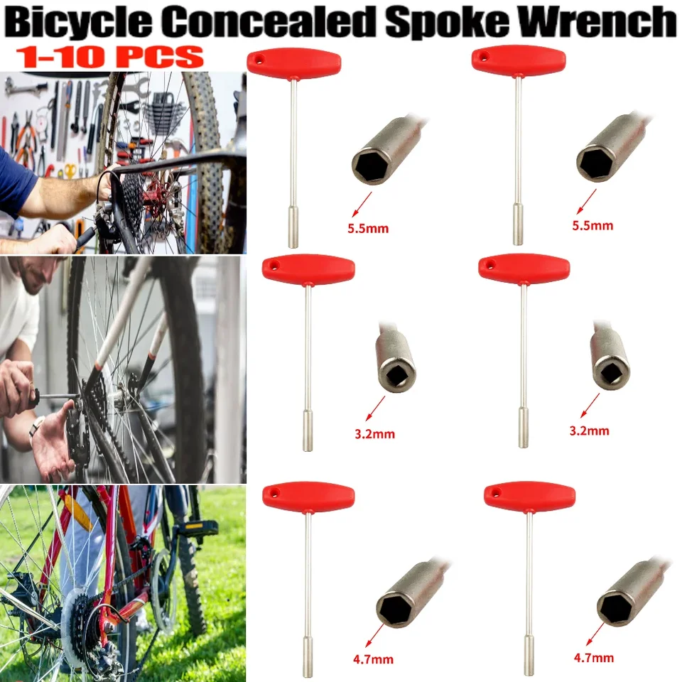 Oceľový nástroj na bicykelový kľúč so vstavanou čiapkou pre ľahké napínanie v 3,2 mm 4,7 mm 5,5 mm veľkosti pre MTB a cestné bicykle