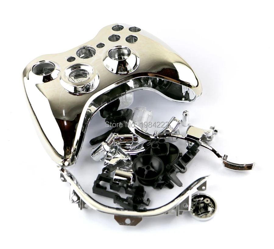 OCGAME PLATBAL Chrome Full Cousing Shell Súprava výmenné diely pre Xbox360 Xbox 360 Wireless Controller