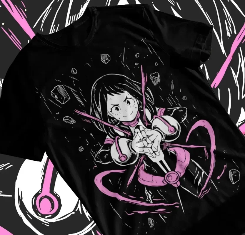 Ochaco uraraka tričko boku no Hero Academia tričko bnha deku bakugo mäkké tričko dámske oblečenie grafické tričká gotické