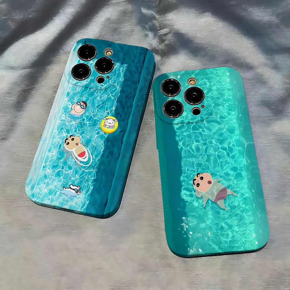 Ochrana objektívu Glosy HD Hard PC Pase Pase pre roztomilé karikatúry Crayons Shin-Chans iPhone 16 15 14 13 12 11 Pro Max XS XR XSMAX
