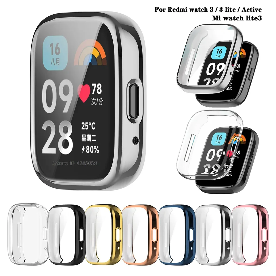 Ochrana ochrany predpisu TPU pre Xiaomi Redmi Watch 3 Active/Lite Smart WatchBand Pase Chránička pre Xiaomi Redmi Watch 4 3
