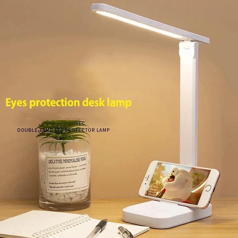Ochrana očí Dotknite sa USB Nabíjanie 3 Farba Stlmiteľná dotyk zložiteľná stolová lampa Nočná nastaviteľná stolová lampa na čítanie štúdia