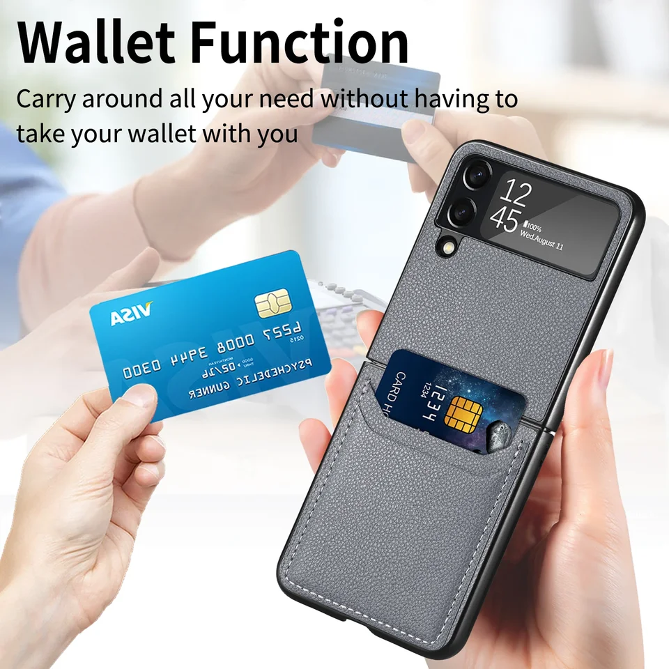Ochrana Slim Leath Shock odolný voči puzdre pre Samsung Galaxy Z Flip4 flip6 flip5 flip5 flip5 flip3 flip3 flip3 Flip3 Flip 3 Zflip4 Slot Cover