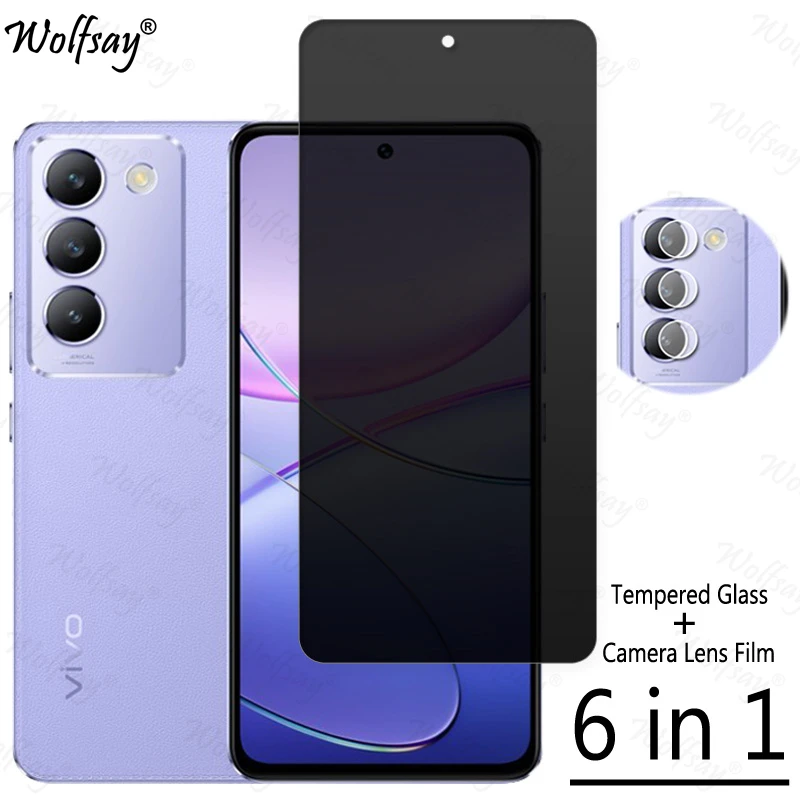 Ochranca obrazovky ochrany osobných údajov pre Vivo V40 SE 5G Anti-Spy Temperované sklo Vivo Vivo V40 SE Camera Lens Film Glass pre sklo Vivo V40 SE 5G sklo