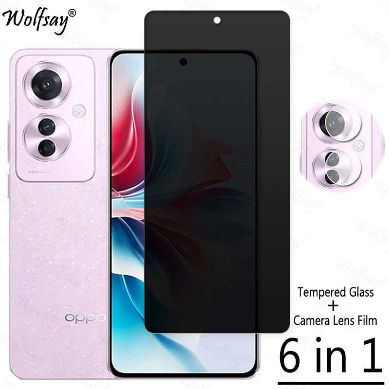 Ochranca obrazovky pre ochranu súkromia pre OPPO Reno11 F anti-SPY Tempered Glass Oppo Reno 11F 12F 12 FS Camera Glass pre Oppo Reno 11F sklo