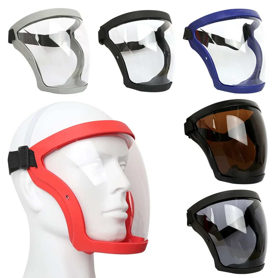 Ochranná maska ​​na tvár s priehľadnou ochrannou ochrannou ochrannou maskou pre dospelých anti-splash tvárová maska ​​Anti-Dust Moto Cycling Shield