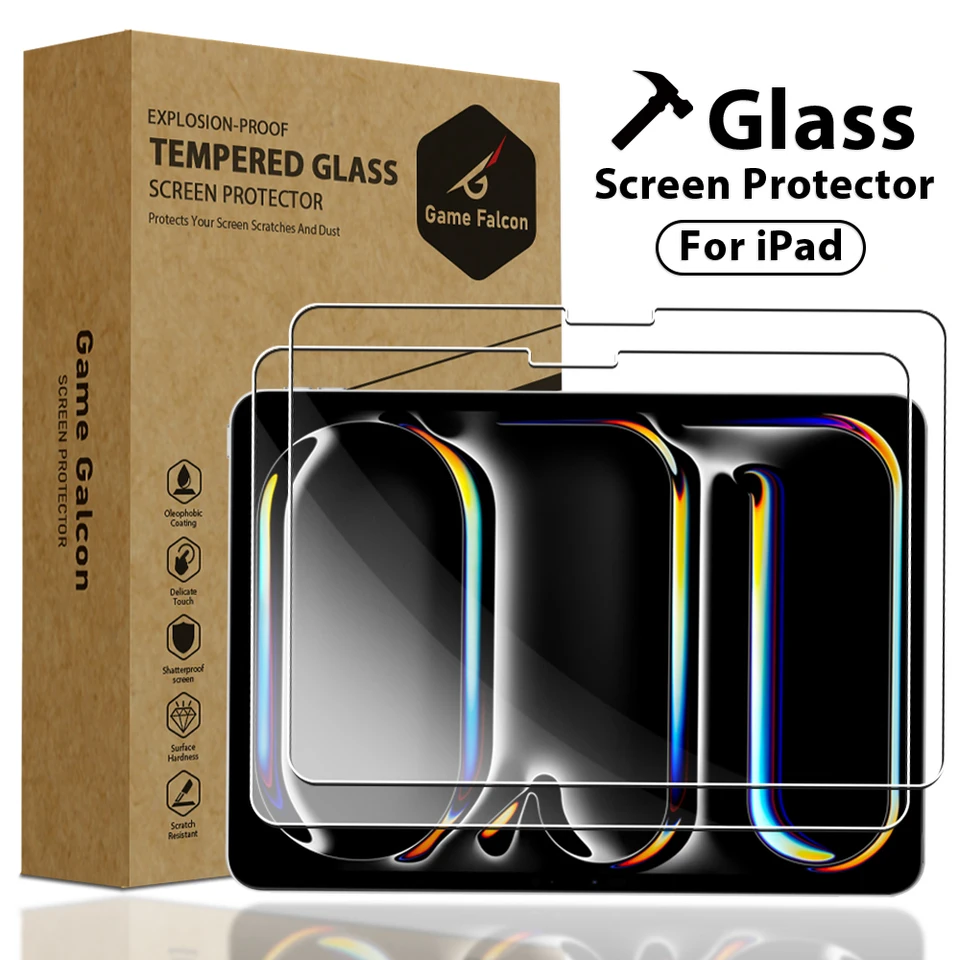 Ochranná obrazovka s temperovaným skleneným chránením pre iPad Pro 11 M4 2024 10. generácia pre iPad Air 6 5 4 3 9. 8. 7. 10,2 10,9 Mini 6 7 Film