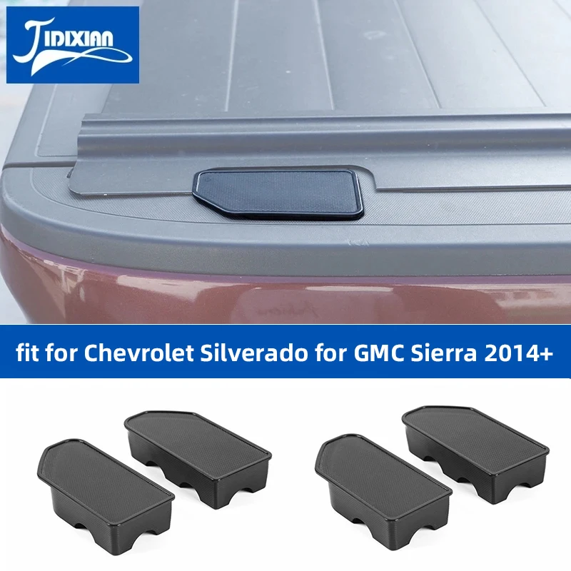 Ochranné dekorácie pre chvost Jidixian Car Tailgate Ochrana pre Chevrolet Silverado GMC Sierra 2014-2018 2019 2020 UP