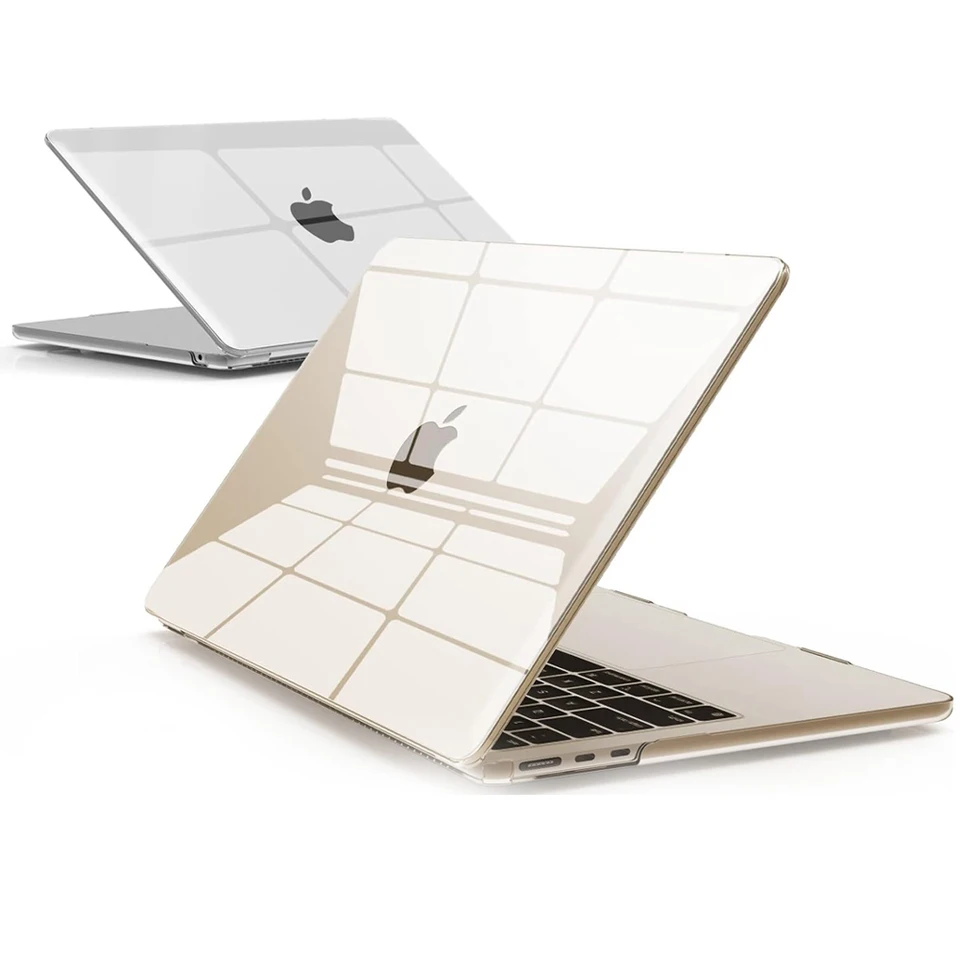Ochranné puzdro pre laptop vhodné pre MacBook Air 13 palcový puzdro M3 A3113 M2 A2681, puzdro na tvrdé črevo pre Mac Air 13.6, Crystal Clear
