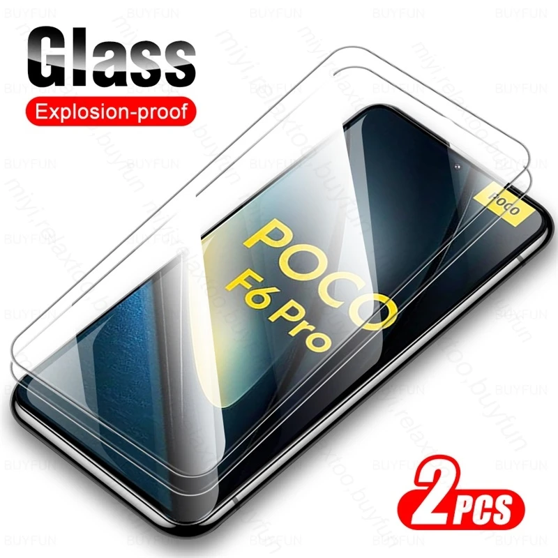 Ochranné sklo 2ks pre Xiaomi POCO F6 5G Chránič obrazovky Telefón Úplný kryt Temdence sklo POCOF6 Poko Little F6 F 6 PRO F6PRO