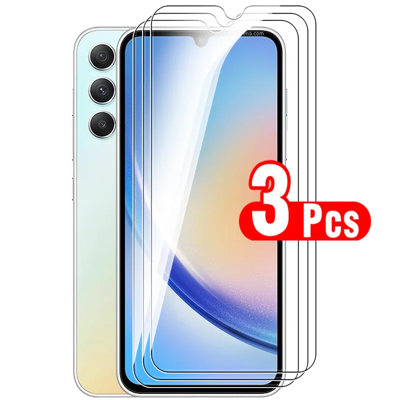 Ochranné sklo 3ks pre Samsung Galaxy A34 A 34 34A 5G Temperované sklenené sklenené chrániče ochrany brnenia Armor Film 6,6 palca