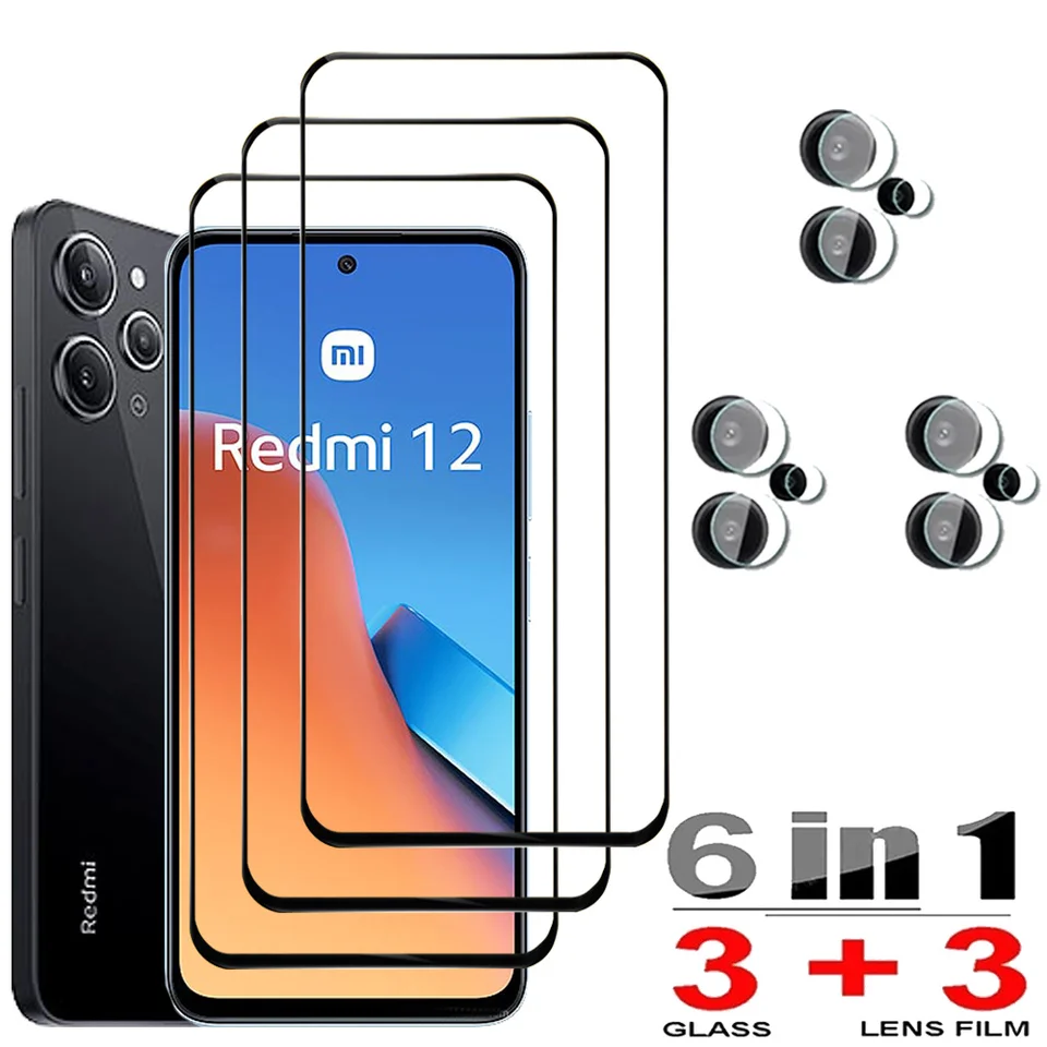 Ochranné sklo HD pre Xiaomi Redmi 12 Chrániče obrazovky Redmi Poznámka 13 12 Pro 4G 5G Temperaté sklo a šošovky Camera Redmi12 Poznámka 12S Pelical Cristal Templado Redmi 12C 13C Proti-Scratch Phone Front Film