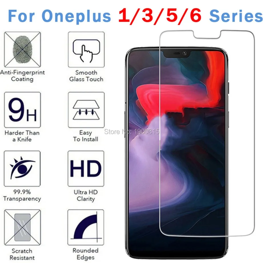 Ochranné sklo zapnuté pre OnePlus 5T 3T Tempered Glas One Plus 1 3 5 T 6 OnePlus5t Plus5T T5 T3 Chráňte ochranu prednej obrazovky