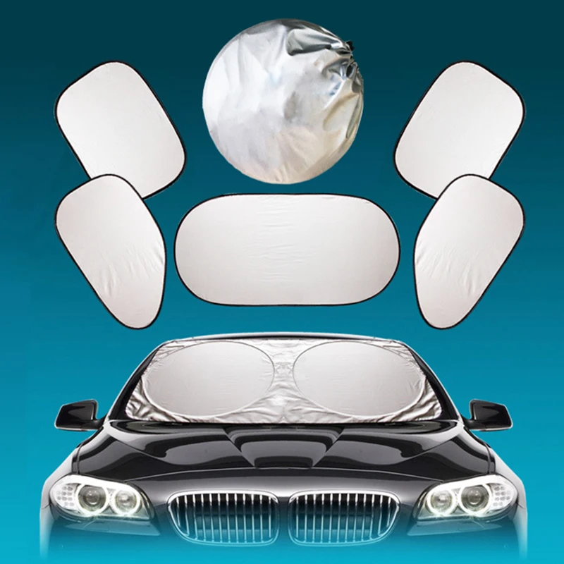 Ochranné štít Univerzálne okno predného zadného automobilu Sunshade Sun Shade Priečkový priek na čelné sklo auto automobil slnečno slnečný anti snehový ľad