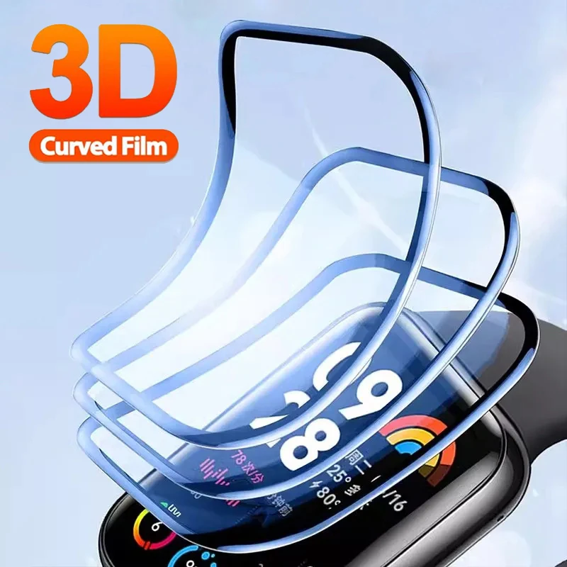Ochranný film 3D zakrivené mäkké sklo pre Xiaomi Mi Band 8 7 Pro Full Screen Protector pre Xiaomi Band 7 6 5 4