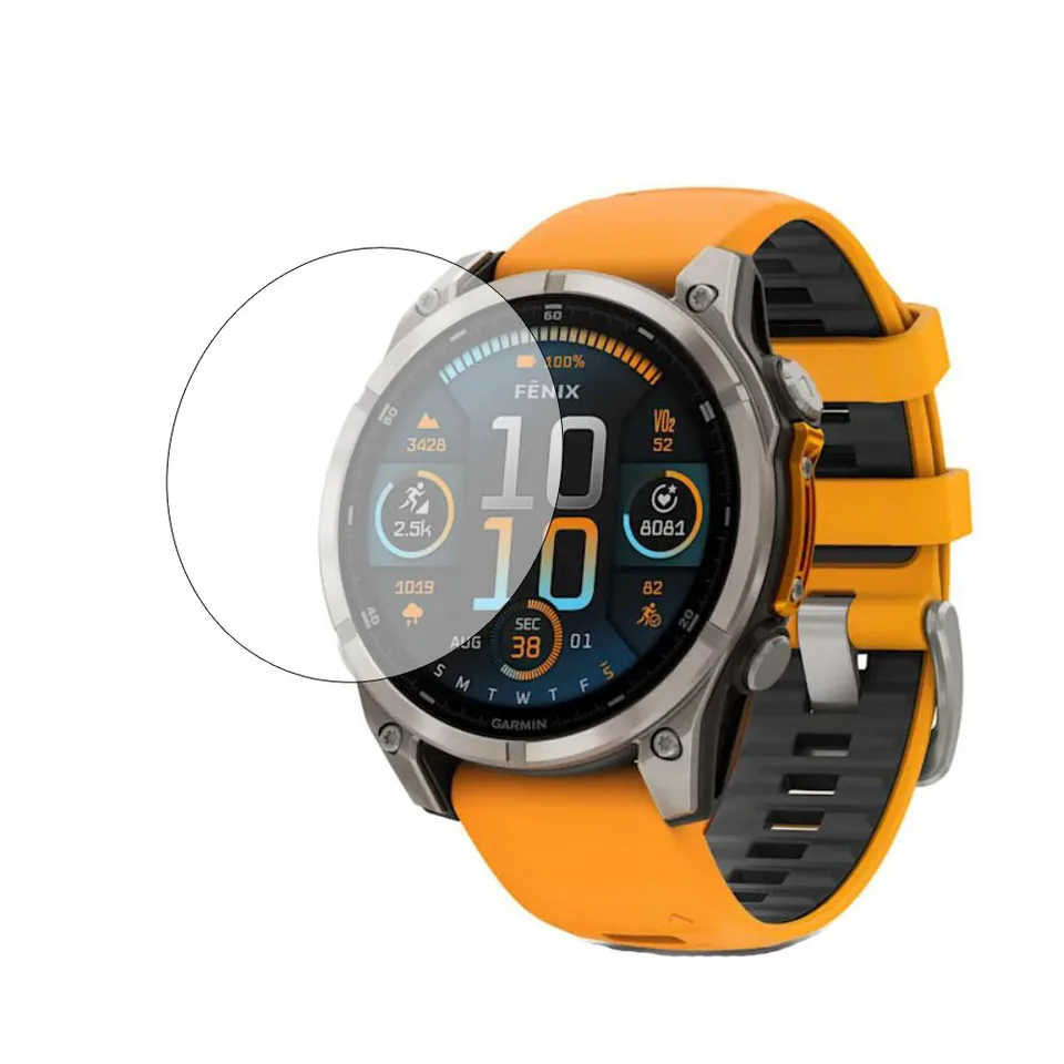 Ochranný film pre tvrdé sklo pre Garmin Fenix ​​8/E 43 mm 47 mm 51 mm AMOLED/Solar Smart Watch Cover Cover Cover