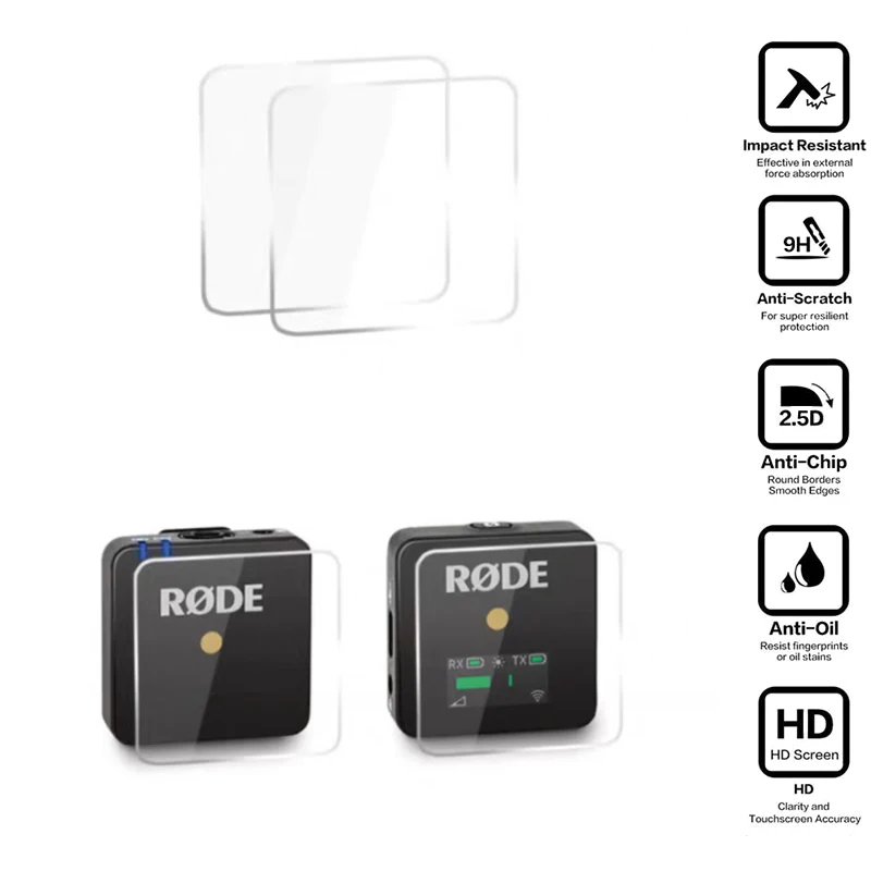 Ochranný film s tvrdým temperovaným sklom pre Rode GO II II Wireless Microfone Display Screen Cover Ochrana príslušenstvo