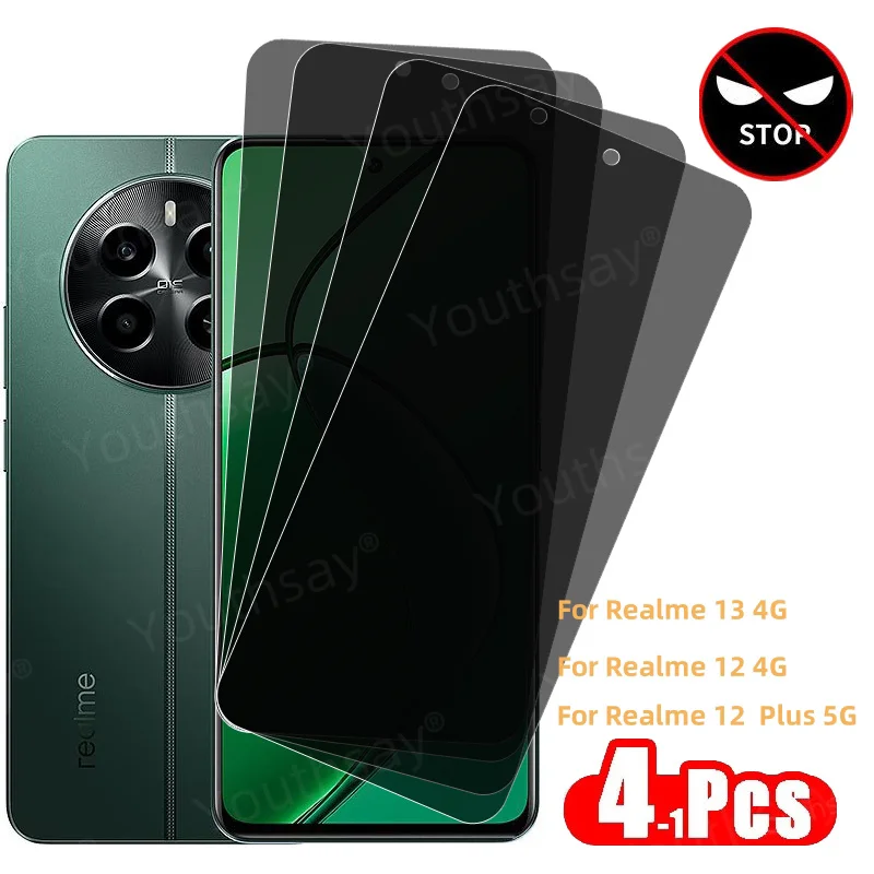 Ochranta obrazovky ochrany osobných údajov pre Realme 12 Temperované sklo Anti-Spy Realme 12+Plus 13 Ochranný telefón proti peepingu Film Realme 12