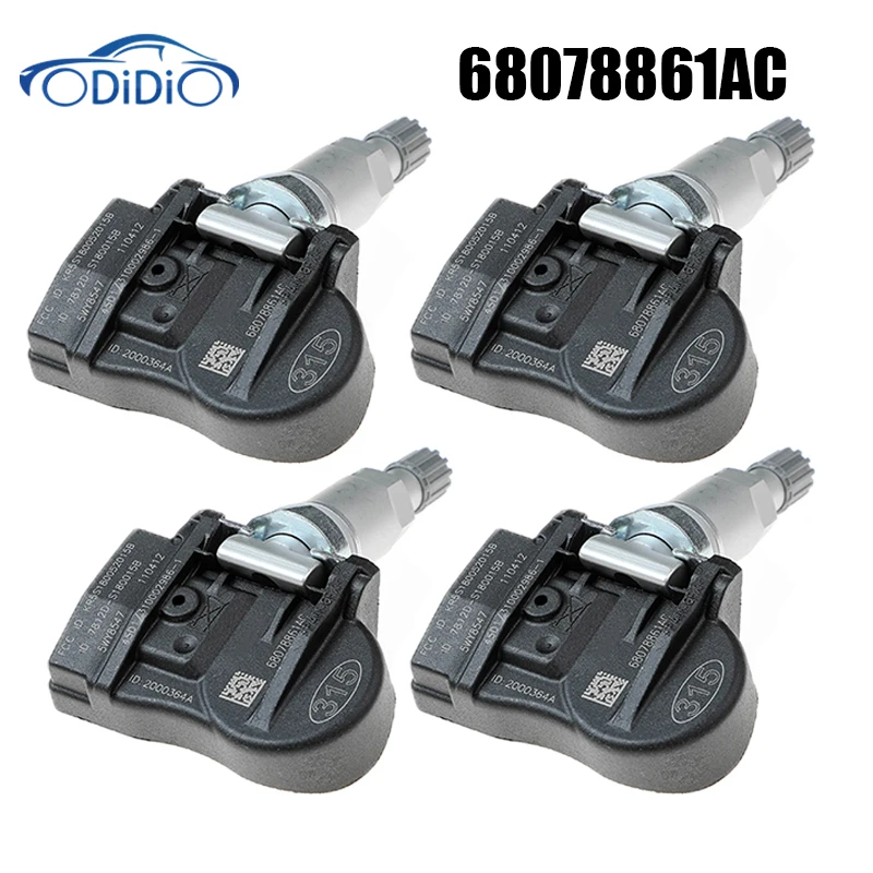 ODIDIO 68078861AC 315 MHz TRAK SNÚCIE TPMS pre Chrysler Pacifica Dodge Avenger Jeep Compas pre Mitsubishi Lancer