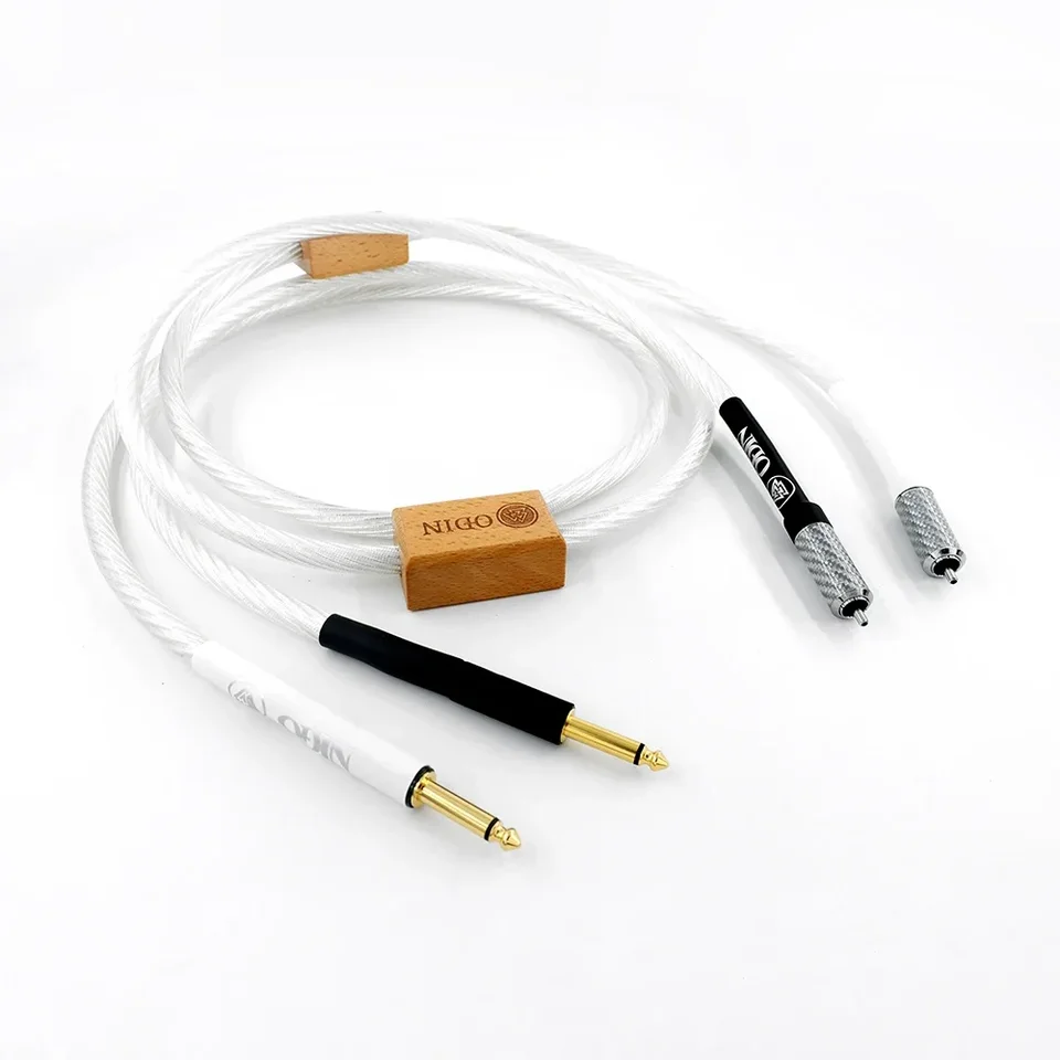 Odin Hifi RCA na 6.5 Audio kábel s vysokou hustotou čisto strieborný duálny 6,35 mm až duálny kábel RCA pre zvuk reproduktora zosilňovača pre mixérový zosilňovač
