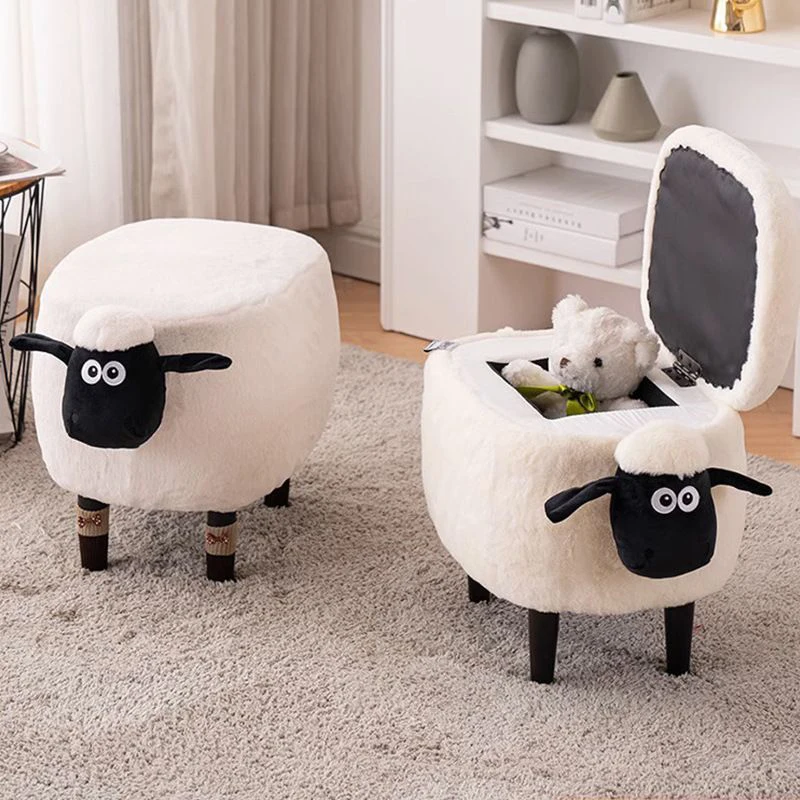 Odnímateľná meniaca stolička s úložným priestorom Ottomans Obývacia izba Deti Karikatúra Low Stools Domáci nábytok