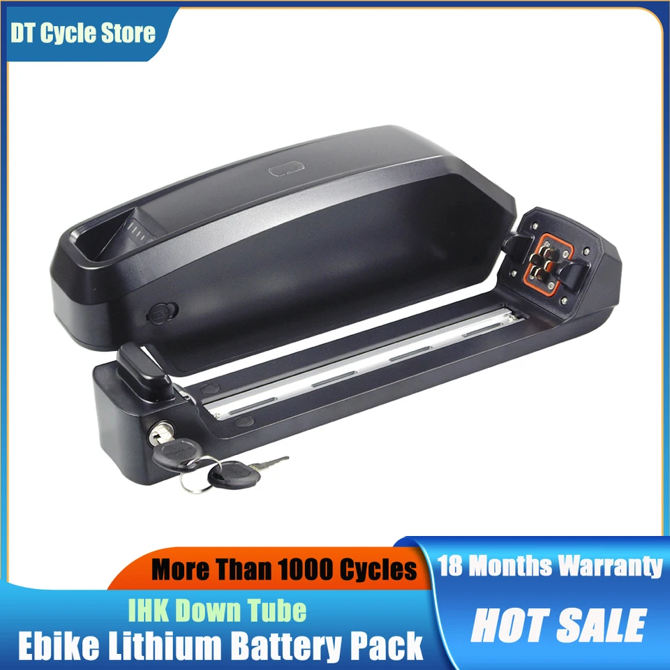 Odnímateľný 36V 48V 15AH Husky IHK Down Tube Littium-Ion Batge pre 250 W 350W 500 W CARGO EBIKE 28INCH TREKKING ELEKTRICKÝ BILE
