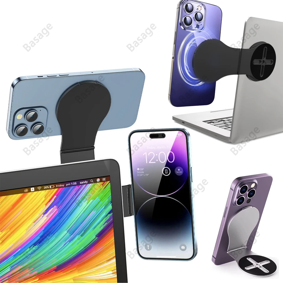 Odnímateľný držiak magnetického telefónu pre notebook/kontinuitu fotoaparát/statív/stôl ， Zložitý držiak na stolové monitory pre MAGSAFE pre MAGSAFE