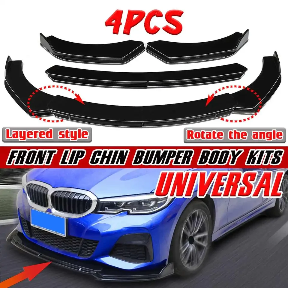 Odnímateľný predný nárazník Splitter Splitter Spitler Spiler Body Body Bumper Difuser pre BMW F10 F11 F30 F80 M3 F82 M4 E39 E46 E53 E90 E92