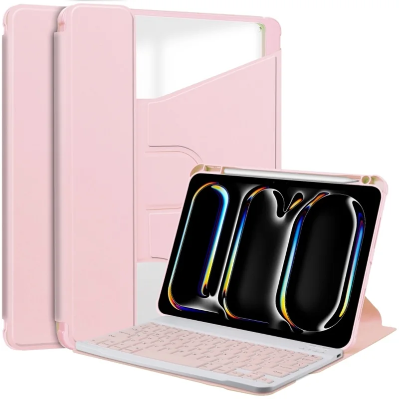 Odnímateľný puzdro na klávesnicu Bluetooth pre iPad Pro 11 2024 Automatické prebudenie držiaka ceruzkou TPU pre iPad Pro 11 2024