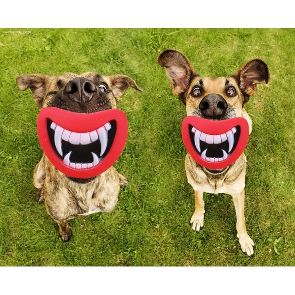 Odolné bezpečné vtipné squeak psie hračky Devil's Lip Sound Pes Hra/Žuvate šteniatko, aby váš pes robil šťastný