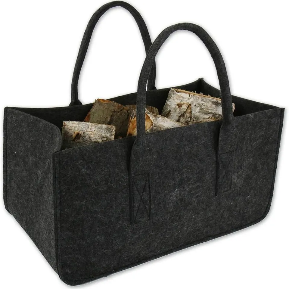 Odolný netkaný drevená požiarna taška Organizátor Felt Double Ruck Rucking Otvorenie vrecka Felt Wood Storage Tach