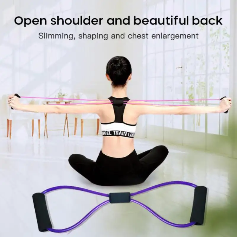 Odporové pásy 8-tvare telocvičňa jogu napätie Cvičenie Resistencia lano Strenginet Traint Fitness Tool Prenosné fitness