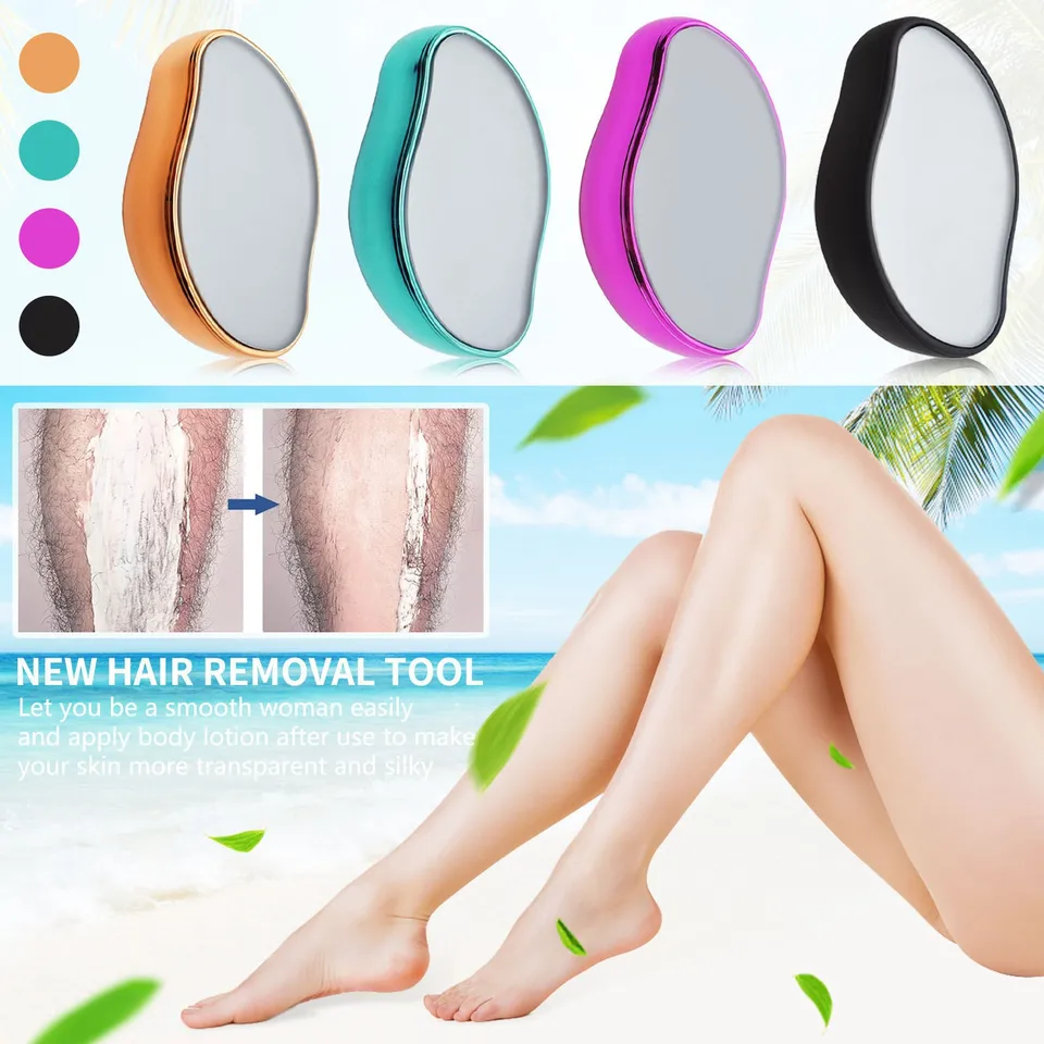 Odstraňovanie chĺpkov Kamenná depilačná gumová guma na čistenie Netscroll bezbolestný epilátor Beauty Woman tela Crystal Epilator nano verzia