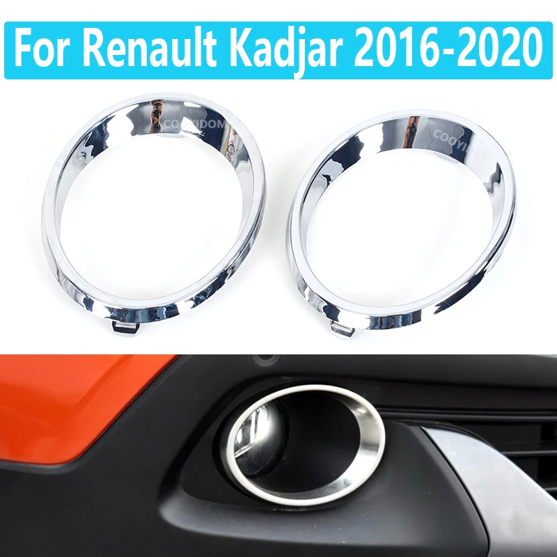 Odtieň prednej hmly 2pcs pre Renault Kadjar 2016 2017 2018 2020 Predná hmlová hmlová hmlová hmlová lampa Tresp Rám Orez