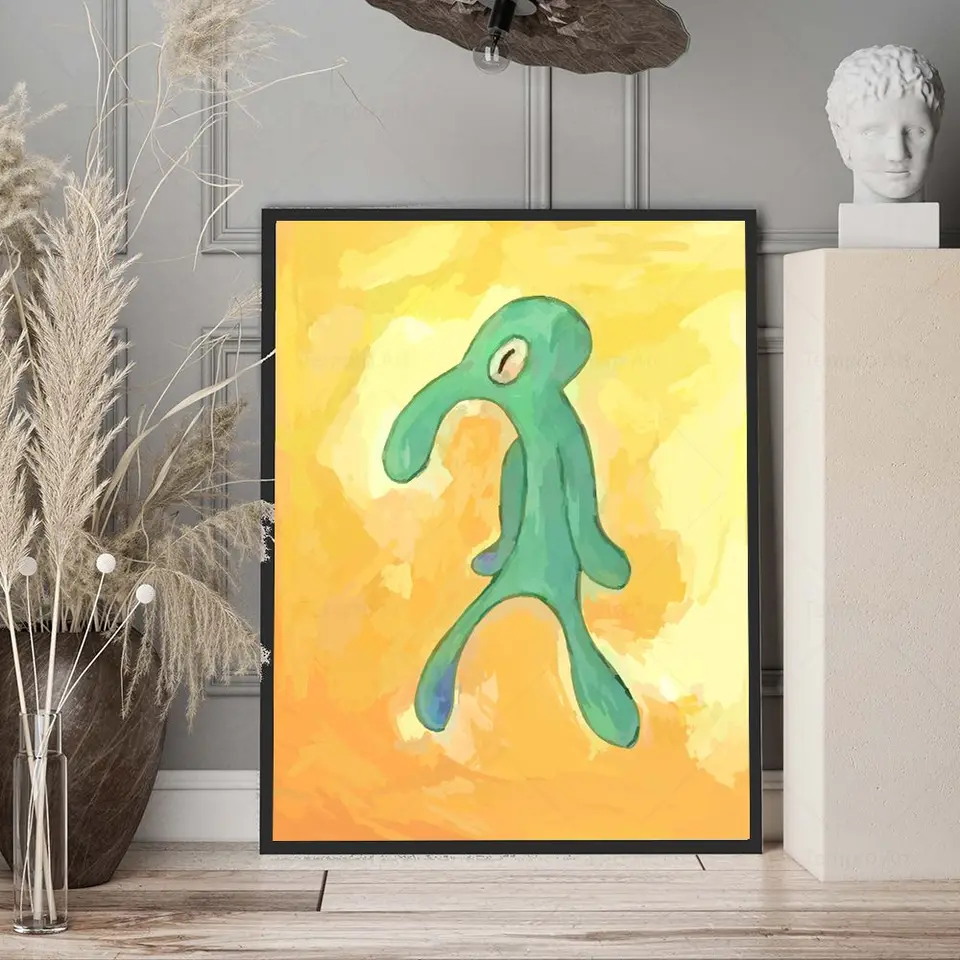 Odvážny a drzý galéria Art plagát Abstrakt squidward plátno maľba tlač Nordic Wall Art Picture for Loven Room Home Decor